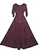 Agan Traders Women's 2024 Summer A Line Flared Floral Embroidered Panel Flowy High Waisted Maxi Skirt (Purple, 2X/3X)