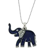Elephant Mood Pendant with 1.2mm Ball Chain - 16 to 18" Adjustable Necklace