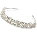 Bridal Headband Tiara with Freshwater Pearl & Rhinestone Swirl Design 3083
