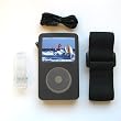 Apple iPod Video (5th Generation) Smoke Gray Skin Case With Belt Clip, Lanyard, and Sports Armband