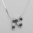 Necklace With 3.10ctw Precious Stones - Genuine Sapphires and Topazes Beautifully Crafted in 925 Sterling silver Length 16in