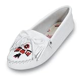 Thunderbird Minnetonka Moccasin in White Womens