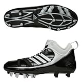 IMAGE OF adidas Men's Scorch 9 SuperFly Mid Football Cleat,Black/White/Silver,8 M