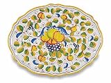 Handmade Miele Ceramic Oval Platter From Italy