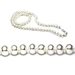 Single Strand 22 Inch 8.0-9.0mm White Semi-Round Freshwater Cultured Pearl Necklace