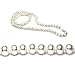 Single Strand 22 Inch 8.0-9.0mm White Semi-Round Freshwater Cultured Pearl Necklace