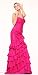 #5247 Strapless Ruffle Pageant Evening Prom Gown