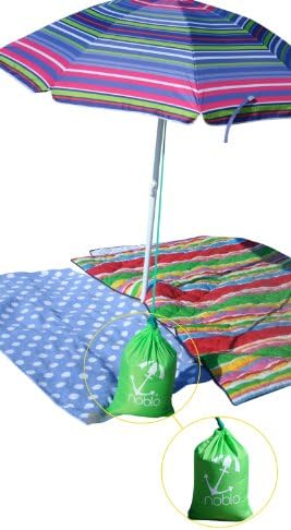 Noblo Umbrella Buddy--Simple Beach Shade Umbrella Anchor (Bright Green)