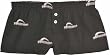 Volleyball Wording Novelty Black Jersey Cotton Girl Boxers Mini Itty Bitty Shorts 1" Inseam, Covered elastic waist, 100% cotton,