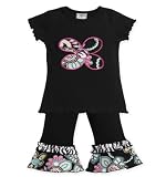 JoJo Designs 2 Piece Flower Print Infant Girl Short Sleeve Outfit, 12 to 18 Months