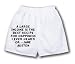 White Boxer Short with A large income is the best recipe for happiness I ever heard of. - Jane Austen