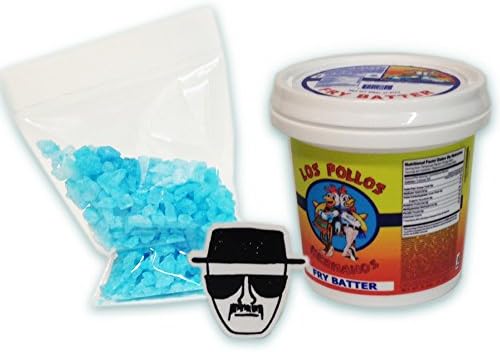 Los Pollos Hermanos "Fry Batter Mini Bucket" Prop, Blue Sky Candy and Heisenberg Sticker -Breaking Bad