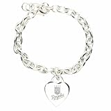 MLB Kansas City Royals Heart-Charm Bracelet
