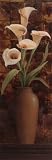 Calla-Lily White Mosaic Beautiful MUSEUM WRAP CANVAS Print with Added BRUSHSTROKES T.C. Chiu 12x36