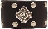Leather Cuff Wristband - Celtic Cross
