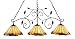 Landmark 039-IA Grape Trellis 3-Light Pendant, 15-Inch, Antique Iron