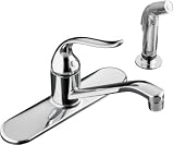 KOHLER K-15172-P-CP Coralais Single Control Kitchen Sink Faucet, Polished Chrome
