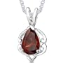 1.50Ct Pear Shape Garnet Pendant in Sterling Silver