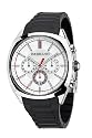 Morellato - SKW001 - Easy - Montre Homme - Quartz Analogique - Cadran Blanc - Bracelet Silicone Noir