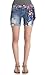 WallFlower Juniors Print Tie Belt Mid Thigh Shorts