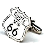 Route 66 Highway Road Sign Cufflinks Cuff Links
