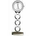 Henley polished chrome crystal fob watch