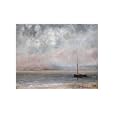 Clouds On Lake Leman by Gustave Courbet. Art Print Poster FRAME IT.. 14 inches width by 12 inches height. Highest Quality Art Poster Print