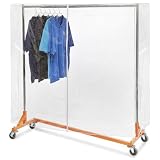 66 x 63 x 26" Clear Vinyl Clothes Rack Cover