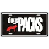 New  White German Shepherd Dog Dogs Packs  License Plate Dog