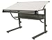 Bureau avec fonction table à dessin réglable pour enfant