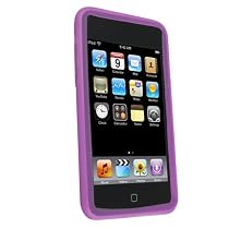 Eforcity Stylish Patterned Silicone Skin Case for Apple iPod Touch Gen2, Purple