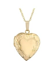 Gold-Filled Engraved Heart Locket