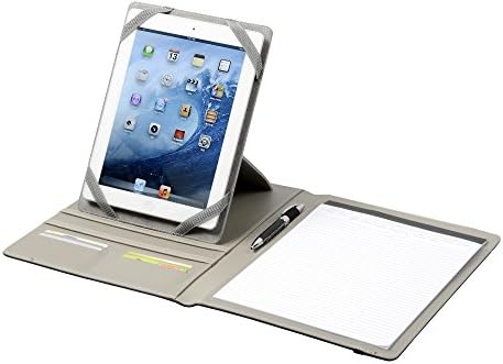 eFolio(TM) Multi Purpose Executive Portfolio with a Notepad and a Rotatable and Detachable iPad Holder. Designed for Apple iPad, iPad 2, iPad 3, iPad Mini and Samsung Galaxy (Silver)
