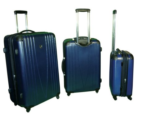 Heys 4 Wheel Drive 3-Piece Spinner Set, Navy