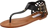 Steve Madden Women's Sutttle Thong Sandal,Black Multi,10 M US
