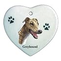 Greyhound (Brindle) Heart Ornament/Magnet