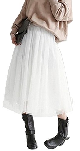 Liliumoon チュールスカート 全11色 / ひざ丈 ミモレ丈 ロング丈 3タイプ / 裏地付 ソフトチュール チュチュ パニエ レディース ファッション