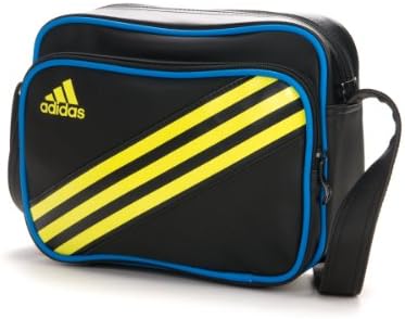 Adidas Unisex Enamel 3s Xs Messenger Shoulder Bag (Black with Yellow and Blue)