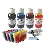 ND TM Brand Dinsink Refillable ink cartridge for Epson 68 Epson 69 : Epson Stylus Epson Workforce: 40, 500, 600, 610, 615. +400ML ND Brand UV resistant Refill ink. The item with ND Logo!