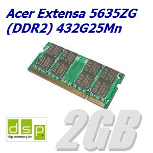 2GB Speichererweiterung für Acer Extensa 5635ZG (DDR2) 432G25Mn