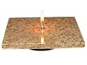 ArtisanStreet's Beige Granite Oil Candle. Hand Crafted. Use like Oil Lamps & Glass Oil Lamps