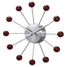 Wooden Ball Clock Inspired by George Nelson - 13x13x2