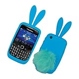 Light Blue Rabbit Silicone Skin Gel Cover Case For BlackBerry Curve 8520