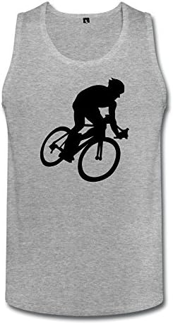 Man's Biker Cycling Art Tank Tops US Size Medium Heather Gray