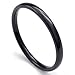 KONOV Mens Womens Stainless Steel Ring, 2mm, Comfort Fit Band, Black, Size 9