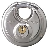 Master Lock 40KADPF Round Padlock with Shielded Shackle, Stainless Steel