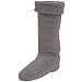 Nomad Footwear Women's Boot Warmer Fleece Sock,Black/Grey,Large