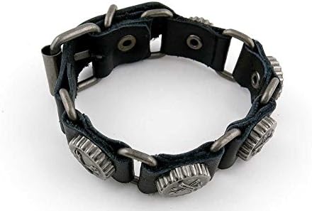 2 Pieces Women's Men's Fashion Strand Bracelet Leather Handmade 7013 Spanner Tools Braided Bangle