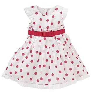 White and Red Spotty Dress