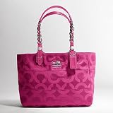 Coach Tribeca East West Op Art Signature Tote